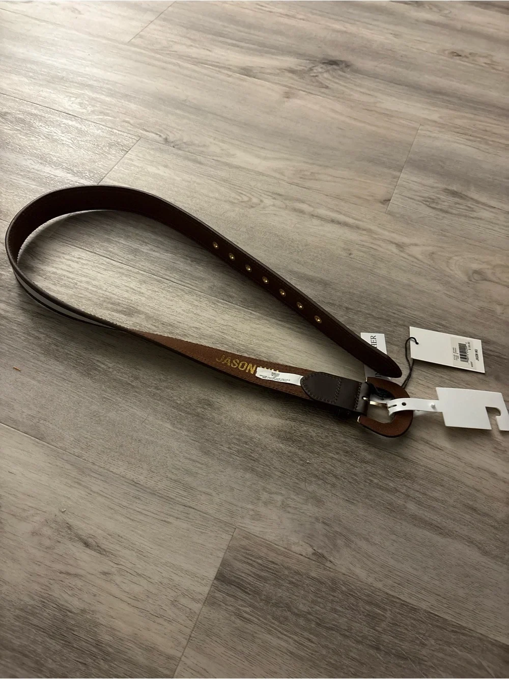 Jason Wu JB112601 White Brown Cognac Belt NWT Small